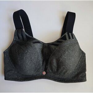 LIVI Max Support Wicking Underwire Molded Lined Grey Athletic Sports Bra 40DDD